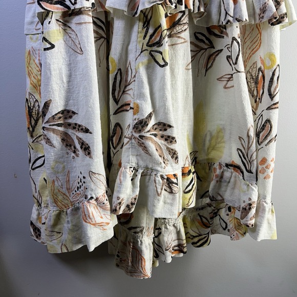 Free People Size Medium Anita High Low Maxi Dress Boho Festival Ruffle Tiered - Picture 4 of 13